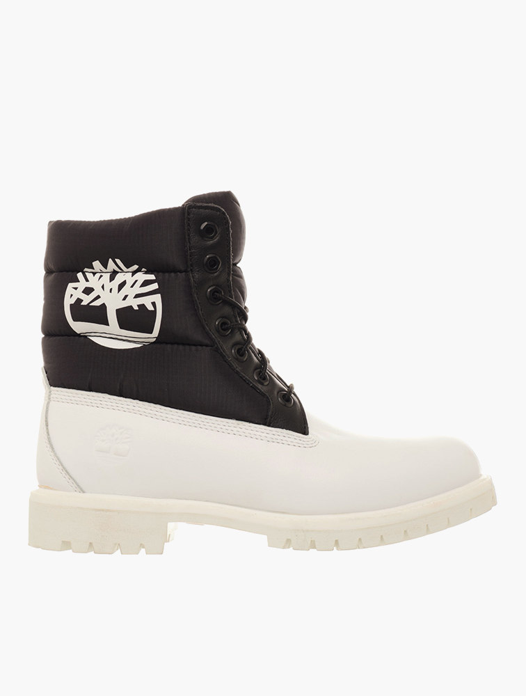 MyRunway | Shop Timberland White 6 Inch Premium Puffer Boots for